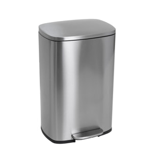 Poubelle à pédale inox ADMIRAL argent 50L