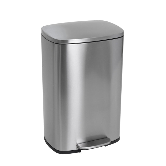 Poubelle à pédale inox ADMIRAL argent 50L