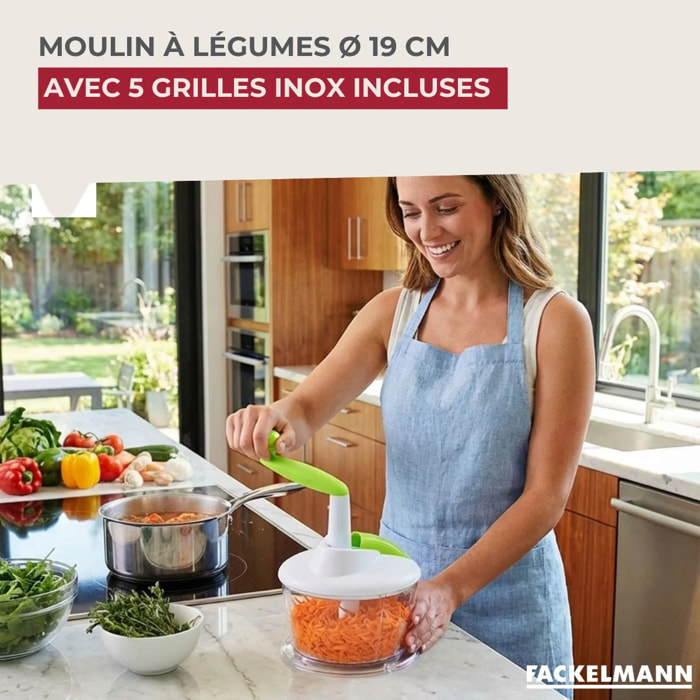 Râpe à légumes 5 grilles inox 19 cm Fackelmann