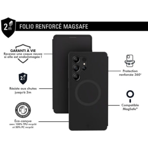 Coque étui FORCE CASE Samsung S25 Ultra  Magnet Noir