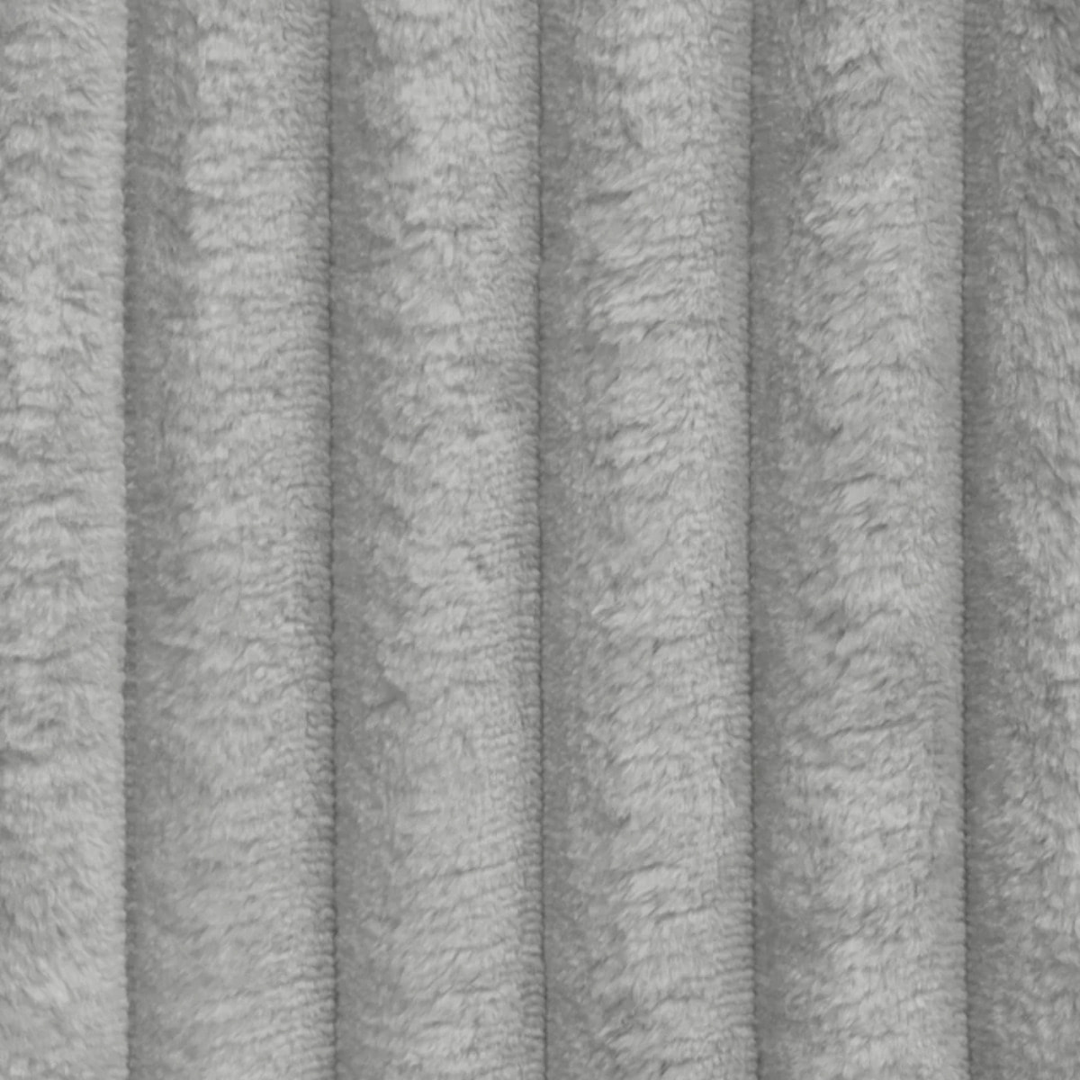 CAMELIA - Canapé 3 places en velours côtelé épais gris clair