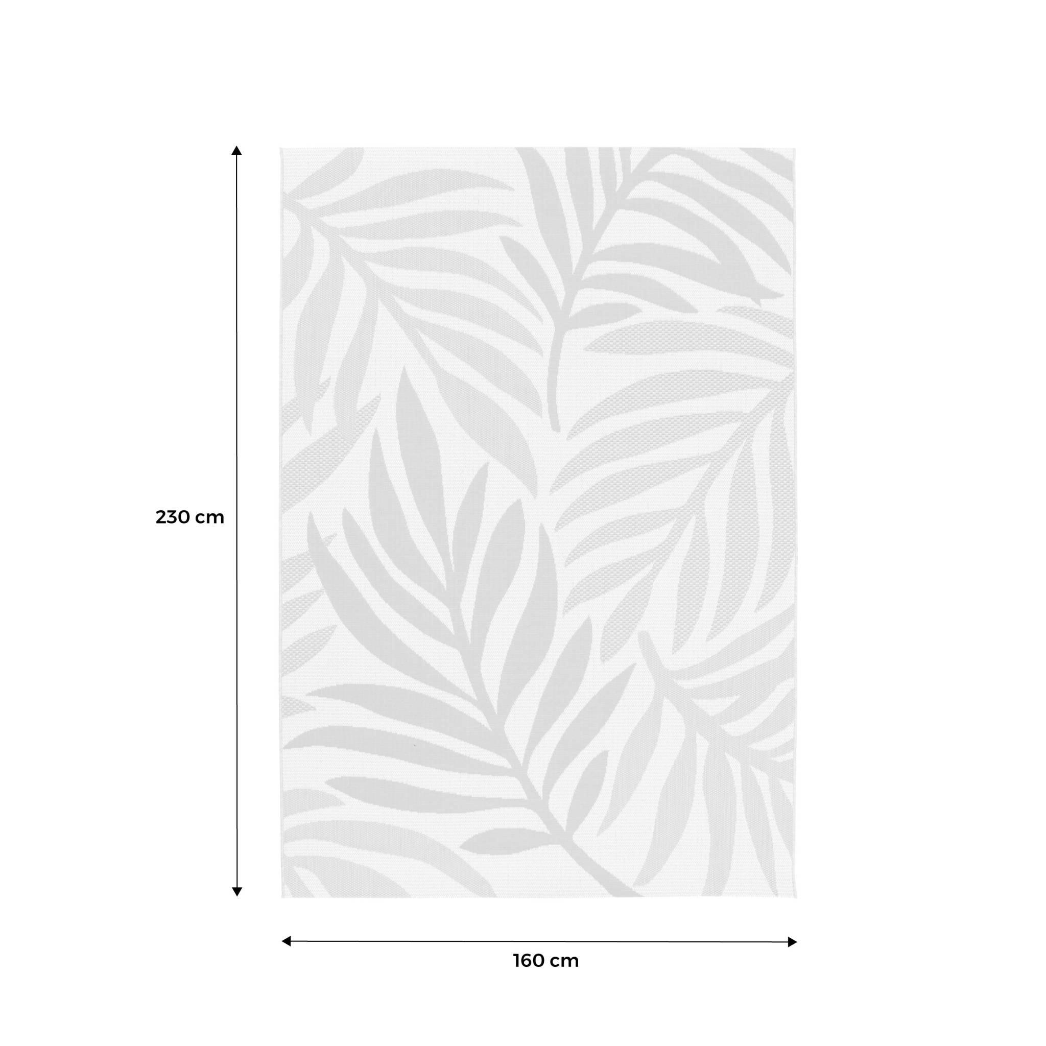 Tapis intérieur/extérieur motif végétal beige et moutarde BLOOM