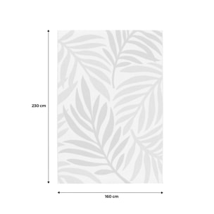 Tapis intérieur/extérieur motif végétal beige et moutarde BLOOM