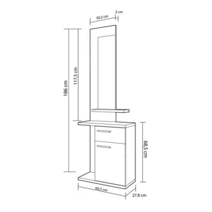 Mueble de recibidor Enter Blanco - Nelson