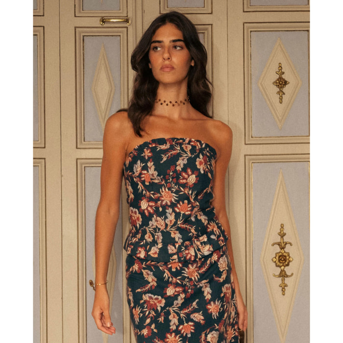 Top de mujer estilo corpiño con espalda entrelazada