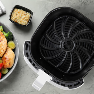 freidora de aire 1800w 6.9l 8 programas de cocción, con revestimiento cerámico - temporizador hasta 30 min