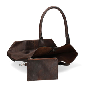 Borsa a spalla  da donna In Vera pelle Made in Italy 37x32x18 cm