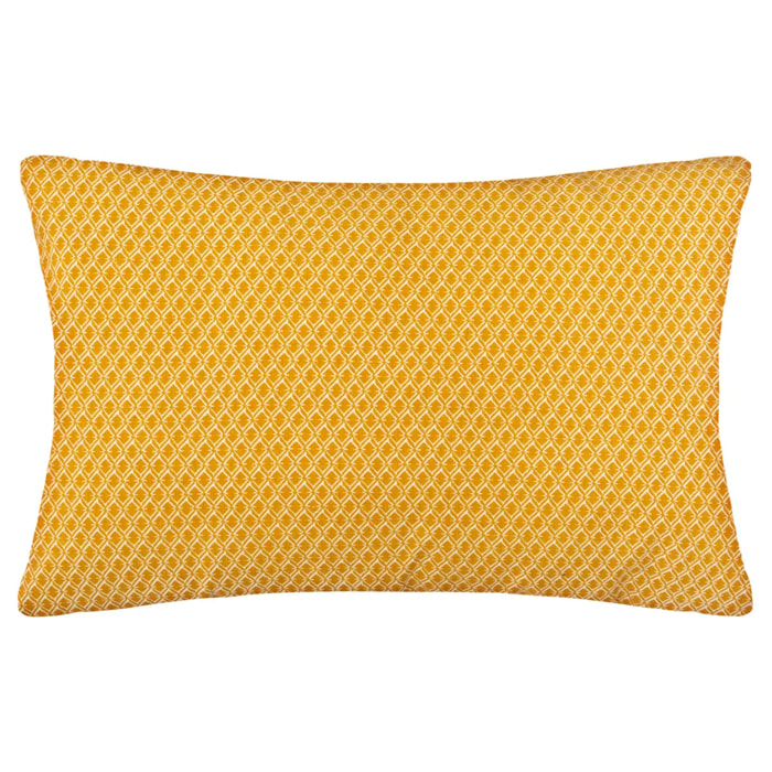 Coussin - motifs otto - coton - jaune ocre - 30X50 cm