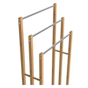 Porte serviette bambou Maya - plusieurs modèles - Bambou/Chrome