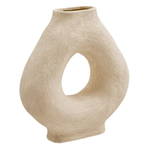 Vase en céramique Brea H.33,5cm blanc
