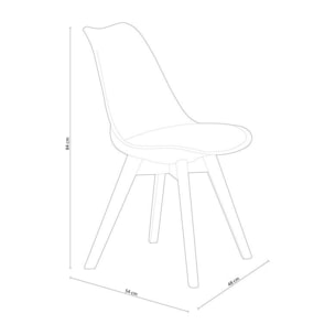 Pack 4 sillas Bistro Gris