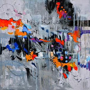 Tableau abstraite city Tableau alu Dibond