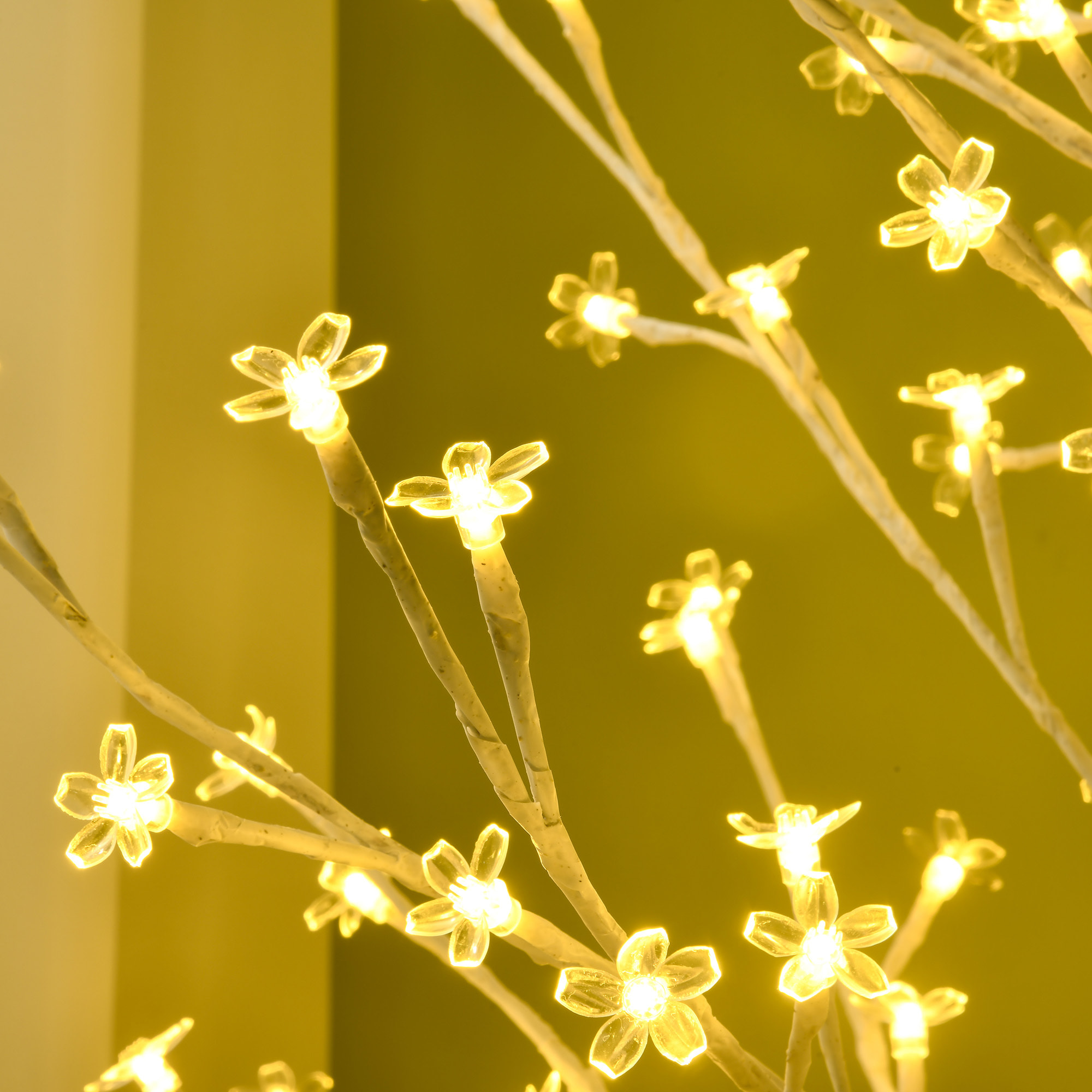 árbol de Cerezo con 180 Luces LED IP44 Ajustable en 3 Modos 21,5x21,5x180 cm