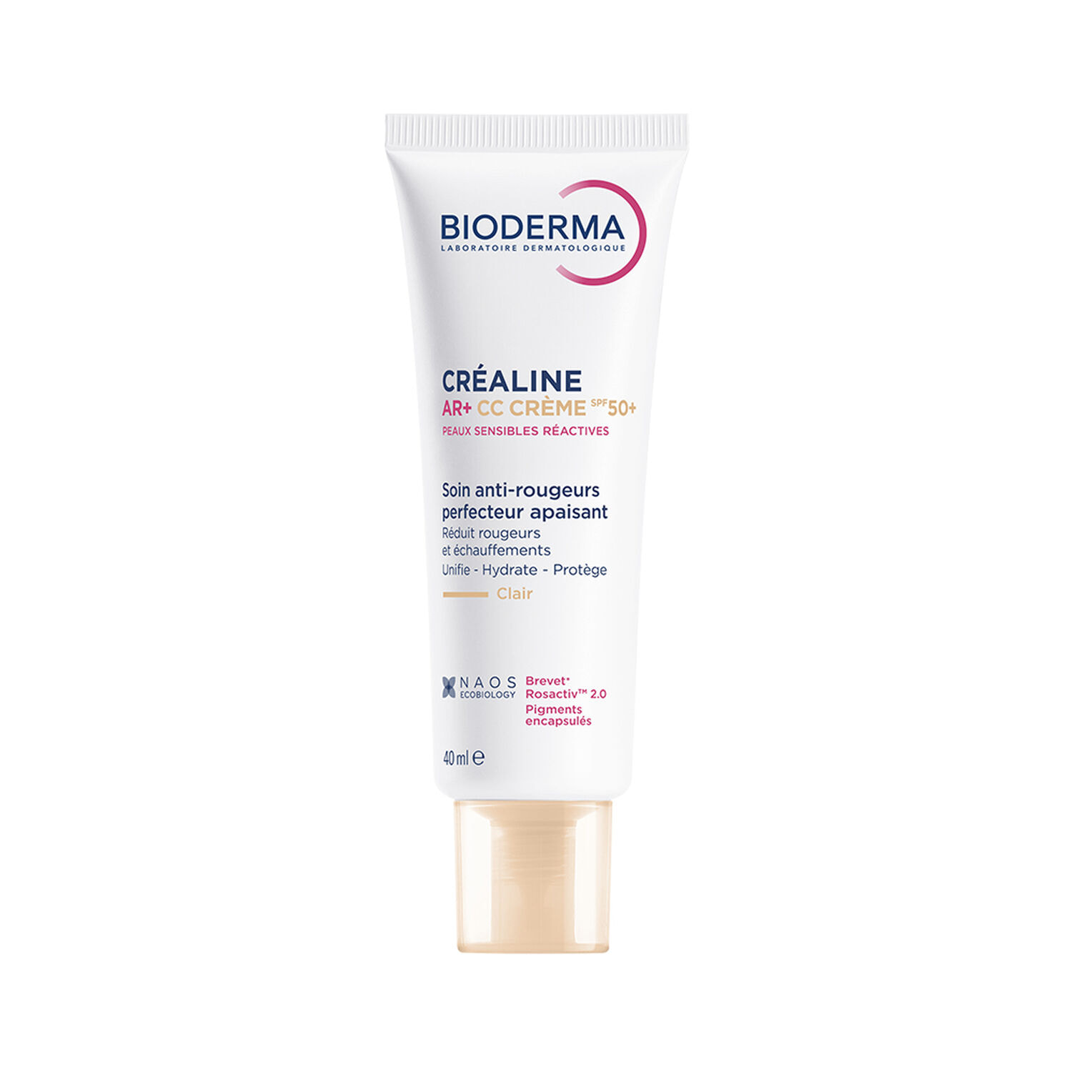 Crealine AR+ - CC Crème SPF50+ - Soin anti-rougeurs perfecteur apaisant