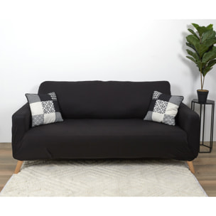 Housse Extensible Canapé - HOME DECO FACTORY - Noir