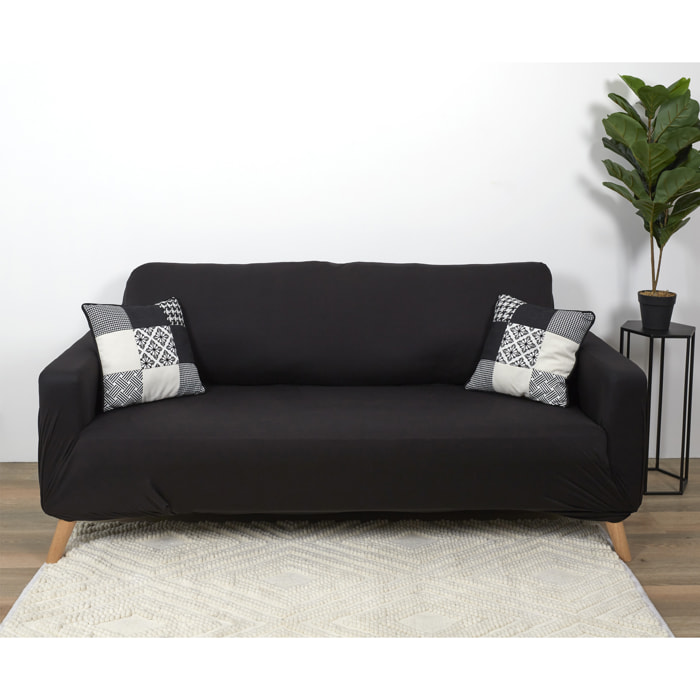 Housse Extensible Canapé - HOME DECO FACTORY - Noir