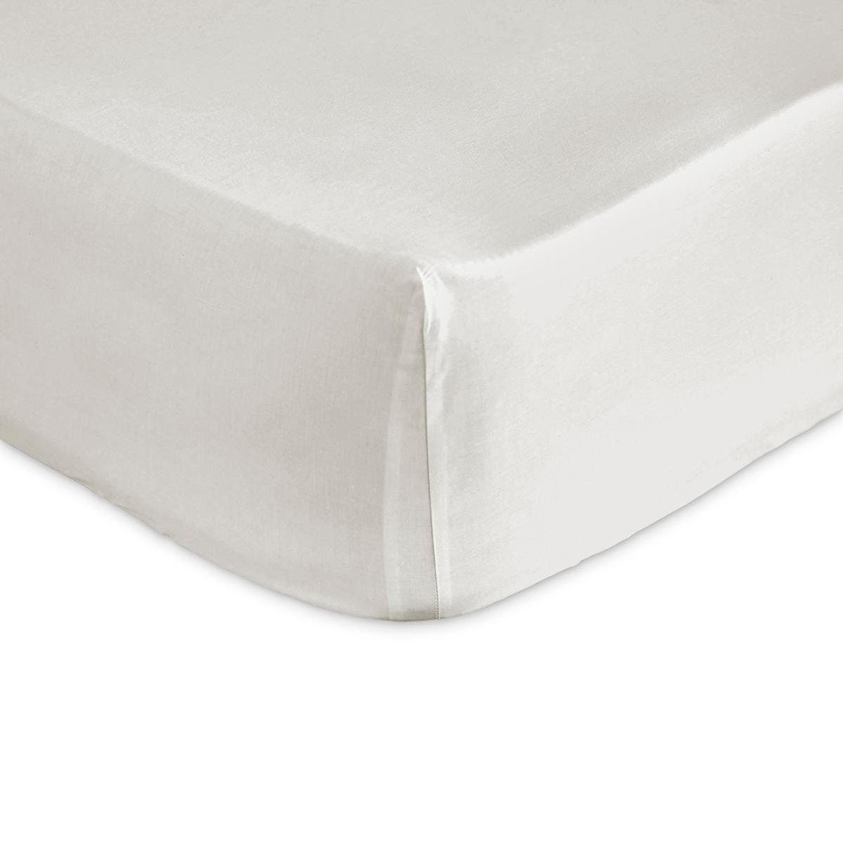 Drap housse en coton CASUAL blanc