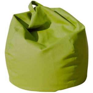 Pouf Azelia, Poltrona multiuso, Poltroncina sacco, Pouf poggiapiedi, Made in Italy, 70x70 h110 cm, Verde