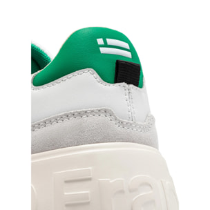 Zapatillas Casual Hombre Court Flag Basic Blanco / Verde D.Franklin