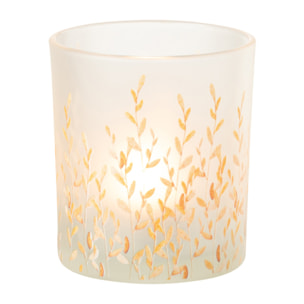J-Line bougeoir Sally - verre - orange/transparent - small
