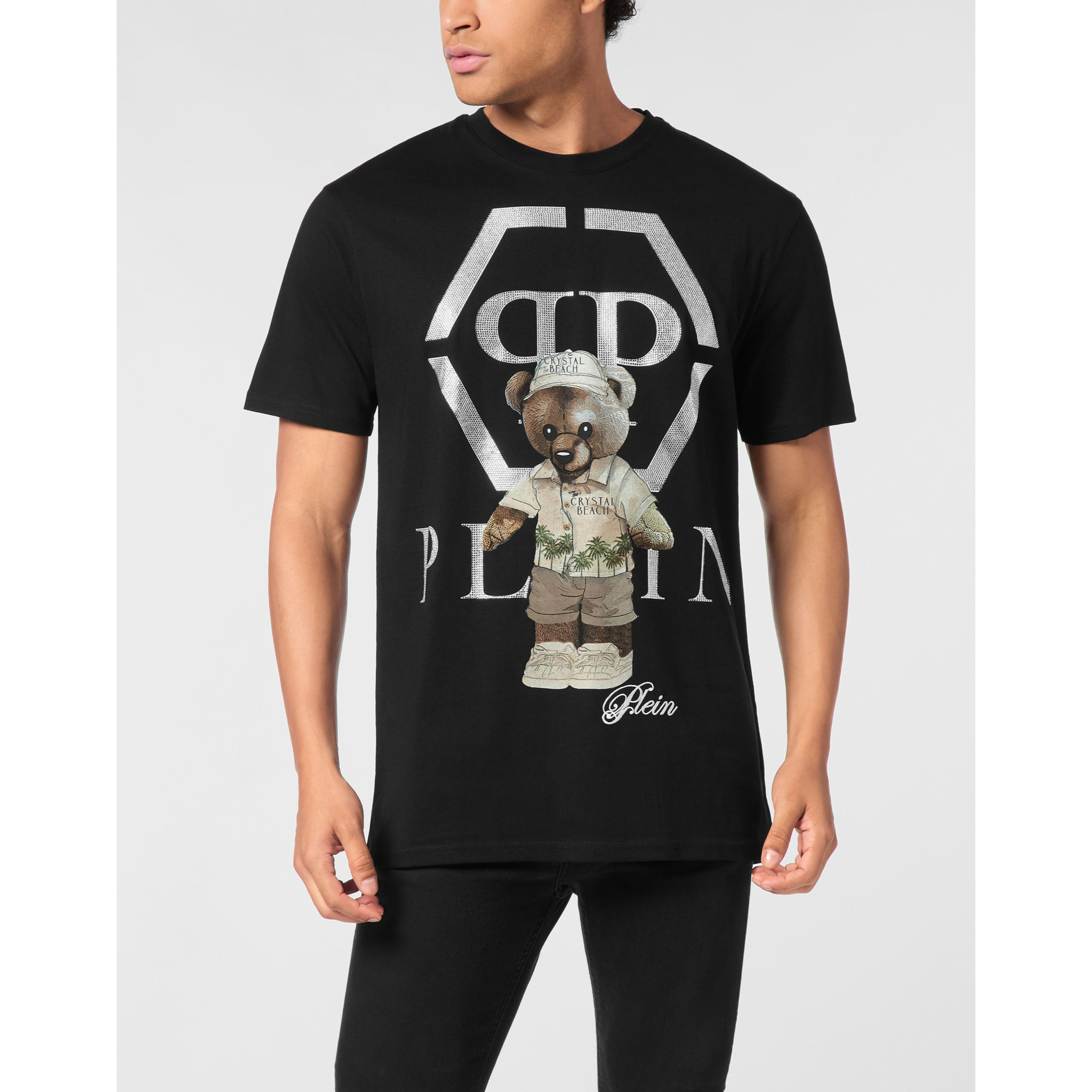 PHILIPP PLEIN T-shirt girocollo a maniche lunghe TEDDY