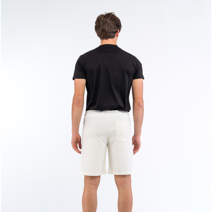 BIKKEMBERGS bermuda uomo white,mediterranian blue
