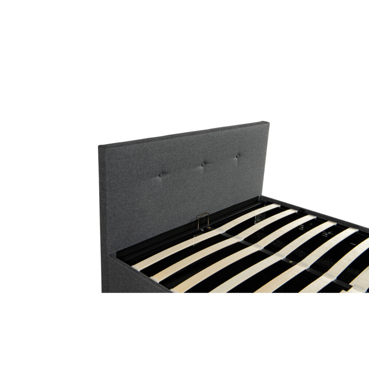 Lit coffre double scandinave lulea - Gris anthracite