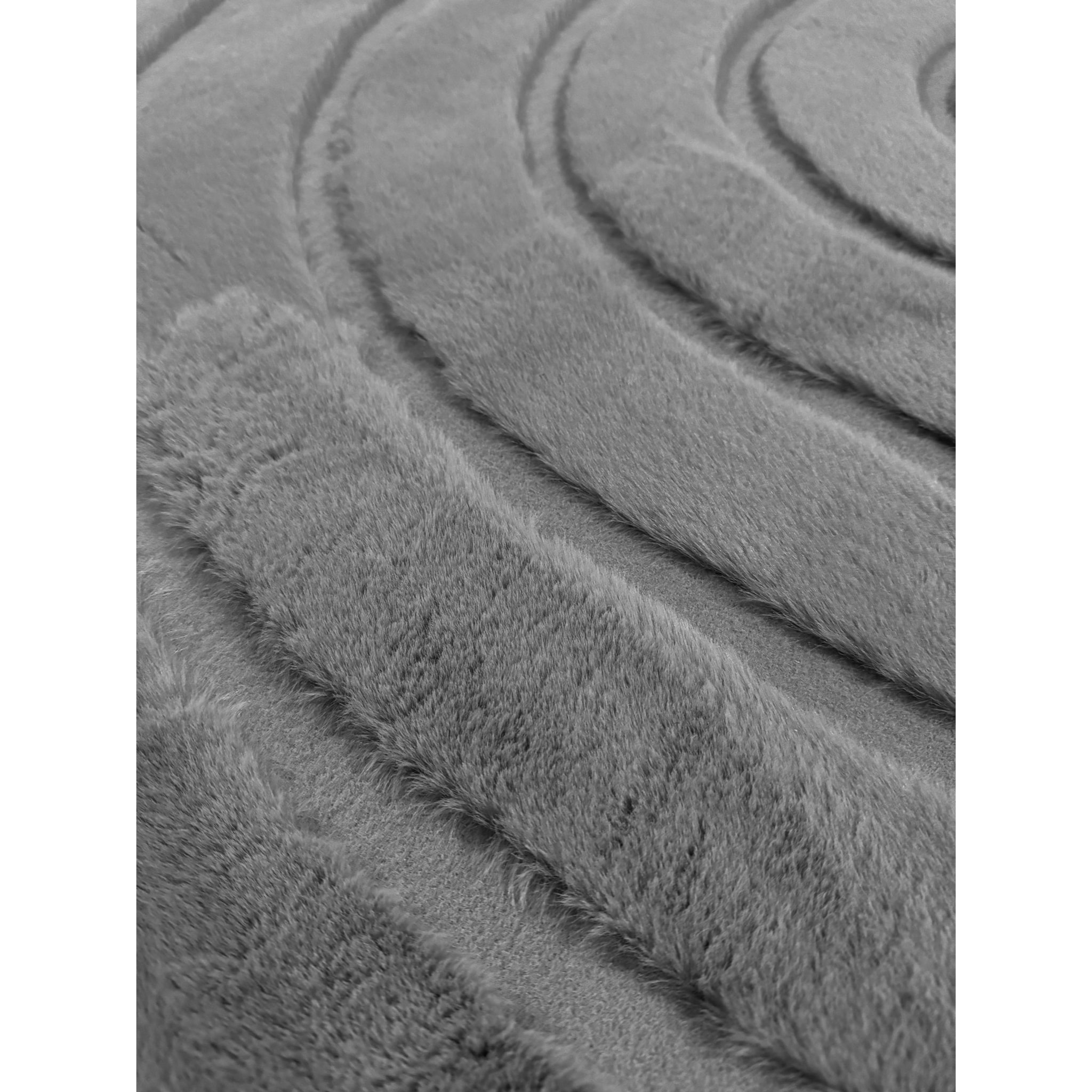 ALASKA - Tapis doux à motif arc anthracite