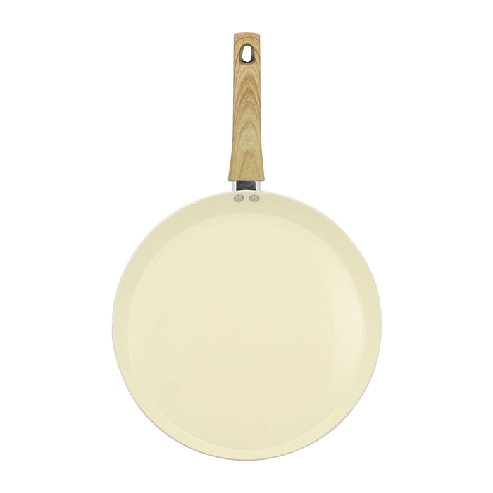 Galetière 32cm avec revêtement céramique crème - tous feux COLORAMA