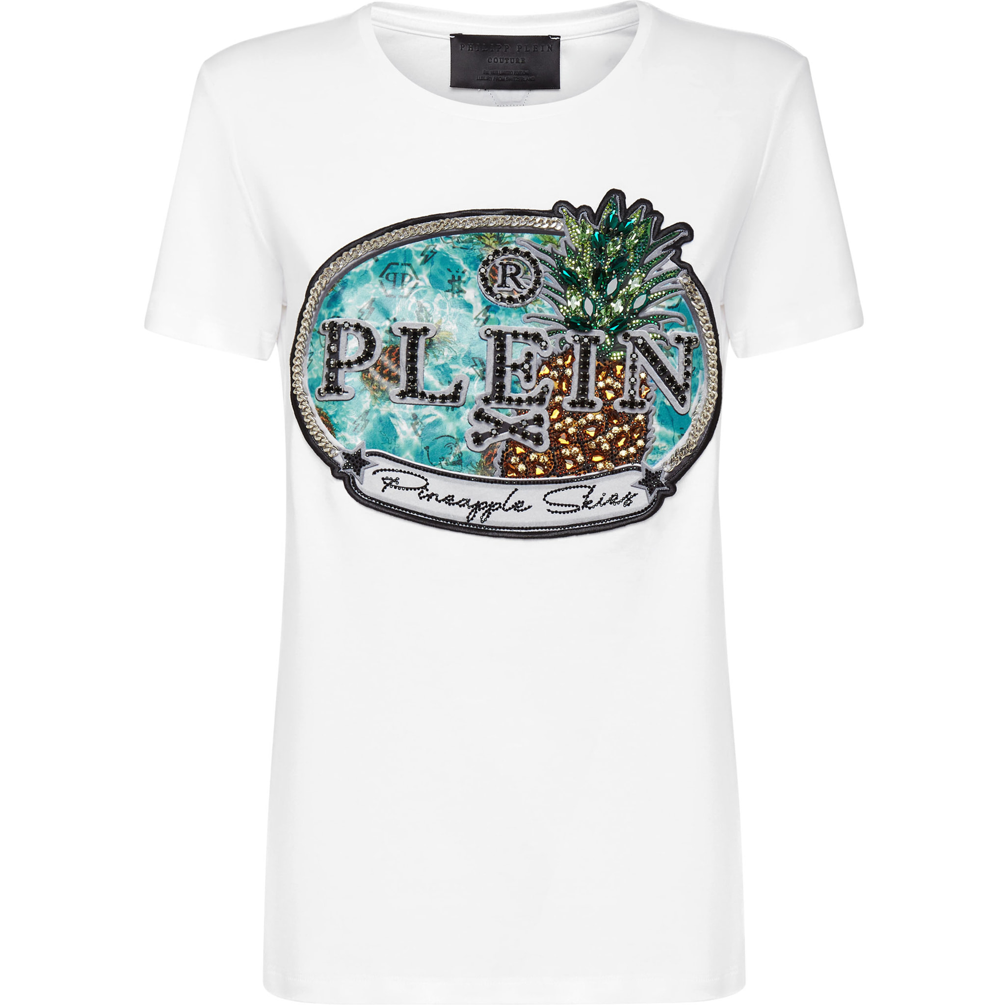 PHILIPP PLEIN Camiseta de cuello redondo PINEAPPLE SKIES