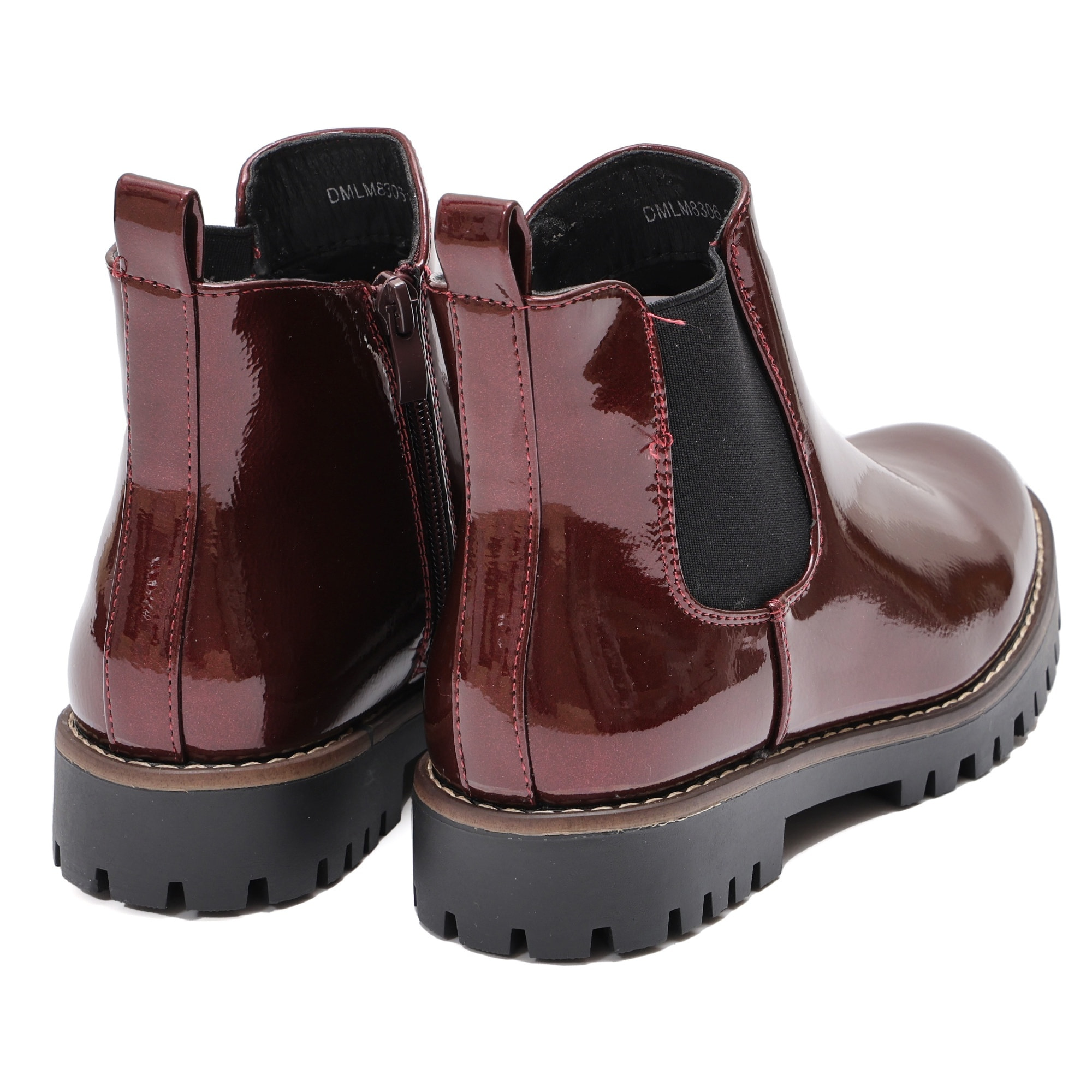 Stivaletto in simil pelle con elastico laterale