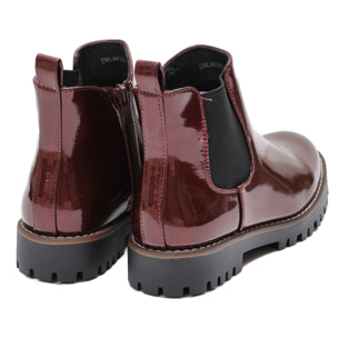 Stivaletto in simil pelle con elastico laterale