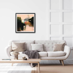 Affiche Texture brossée Affiche + cadre en bois - Noir