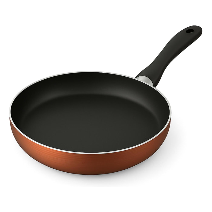 Sartén de Ø28x5cm en Aluminio prensado color Bronce metalizado