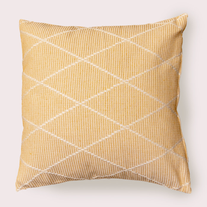 Naturals - Funda de Cojín Estampado - Con Cremallera - Sin relleno - 80% Algodón - 20% Poliéster - Jacquard - Terra Beige