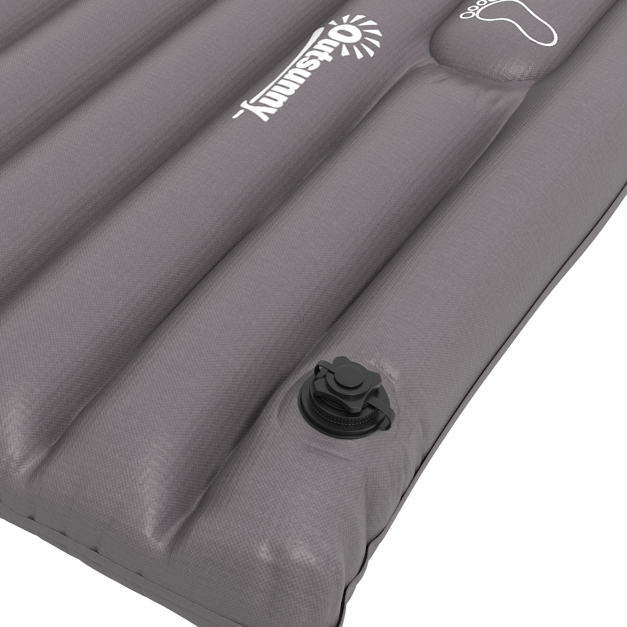 Matelas gonflable - matelas pneumatique simple - sac de transport inclus - gris