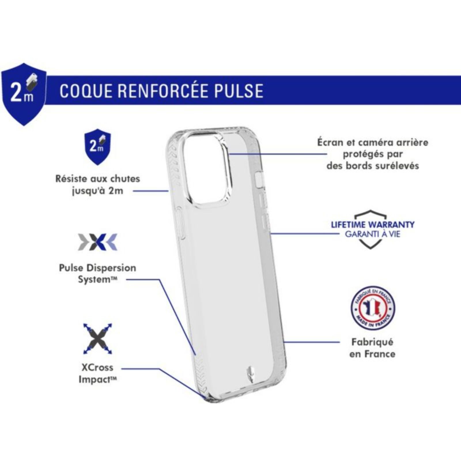 Coque FORCE CASE iPhone 13 Pro Max Transparente