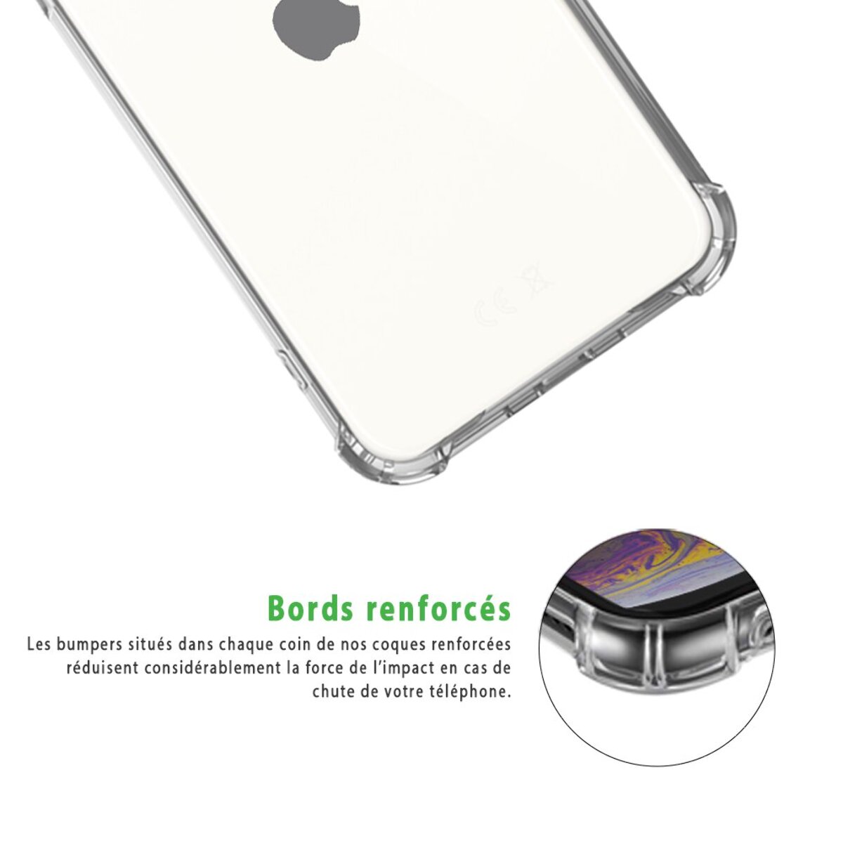 Coque iPhone 7/8 Antichoc Silicone + 2 Vitres en verre trempé Protection écran ultra résistant