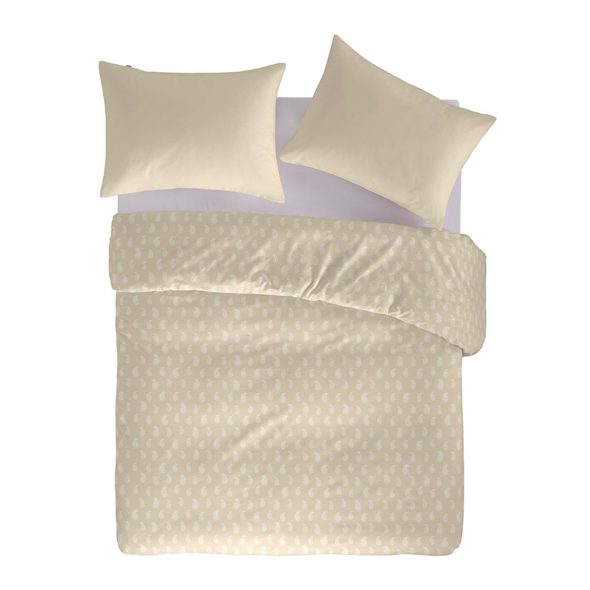 Housse de couette SARI en 100% percale de coton organic- sable - vendue seule