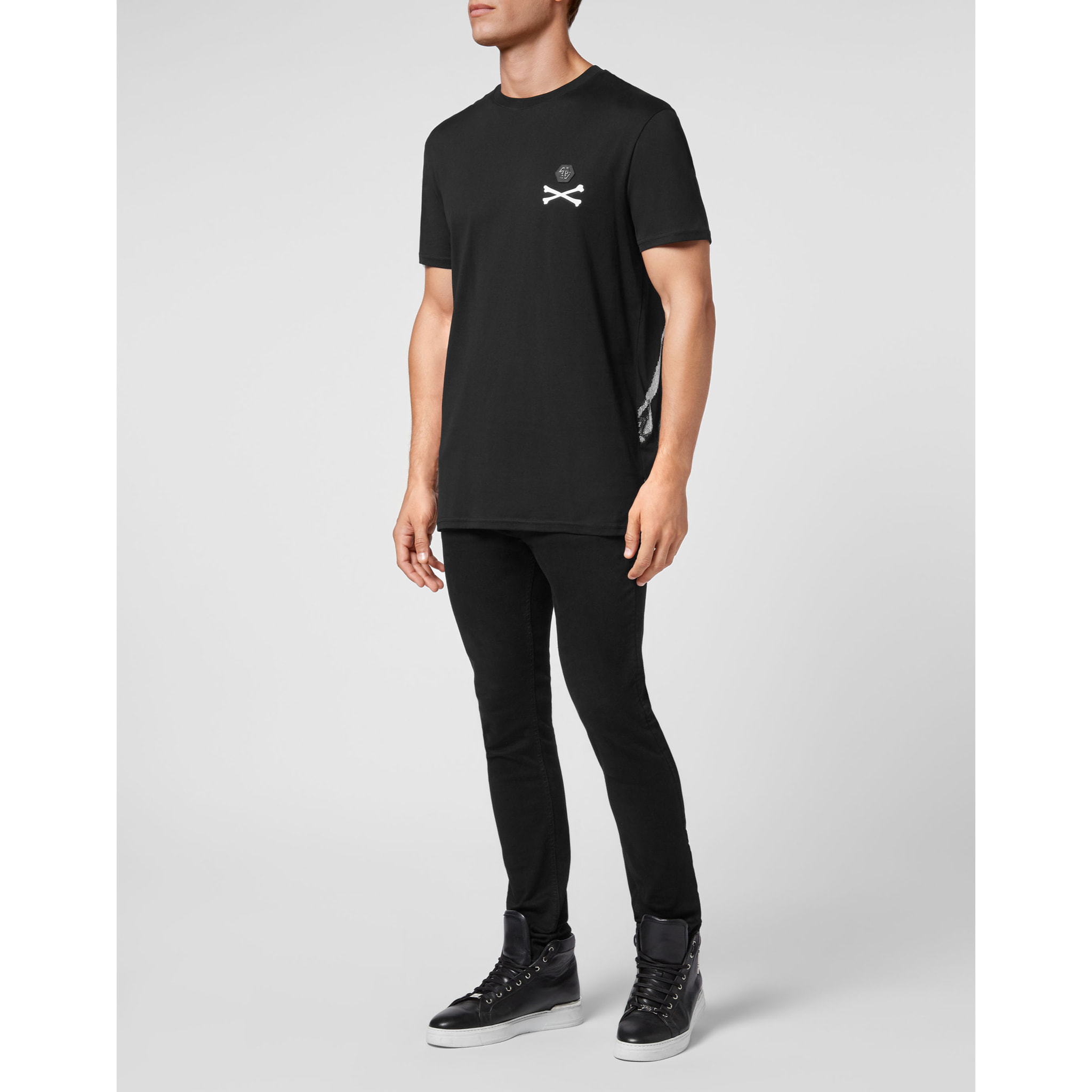PHILIPP PLEIN Maglietta a girocollo SKELETON