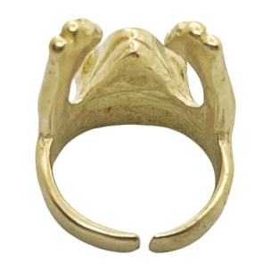 Anillo "abrazo de rana" en dorado. Talla 15