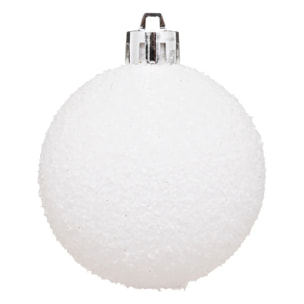 Lot de 8 boules D.7cm rouge blanc