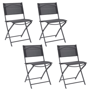 Chaise Elba Gris - Lot De 4