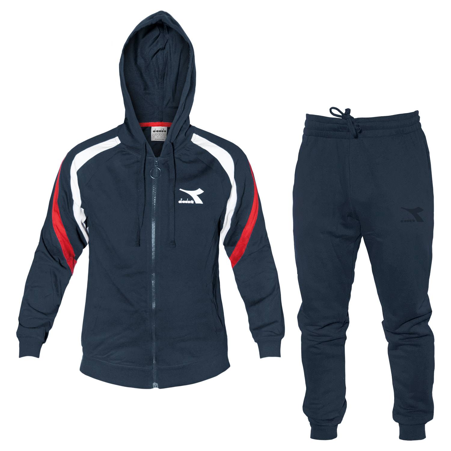 Tuta Uomo DIADORA Cotone Mezza Stagione Cappuccio Full Zip Art.181