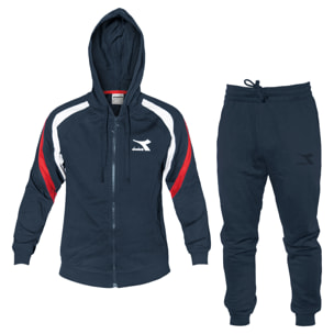 Tuta Uomo DIADORA Cotone Mezza Stagione Cappuccio Full Zip Art.181