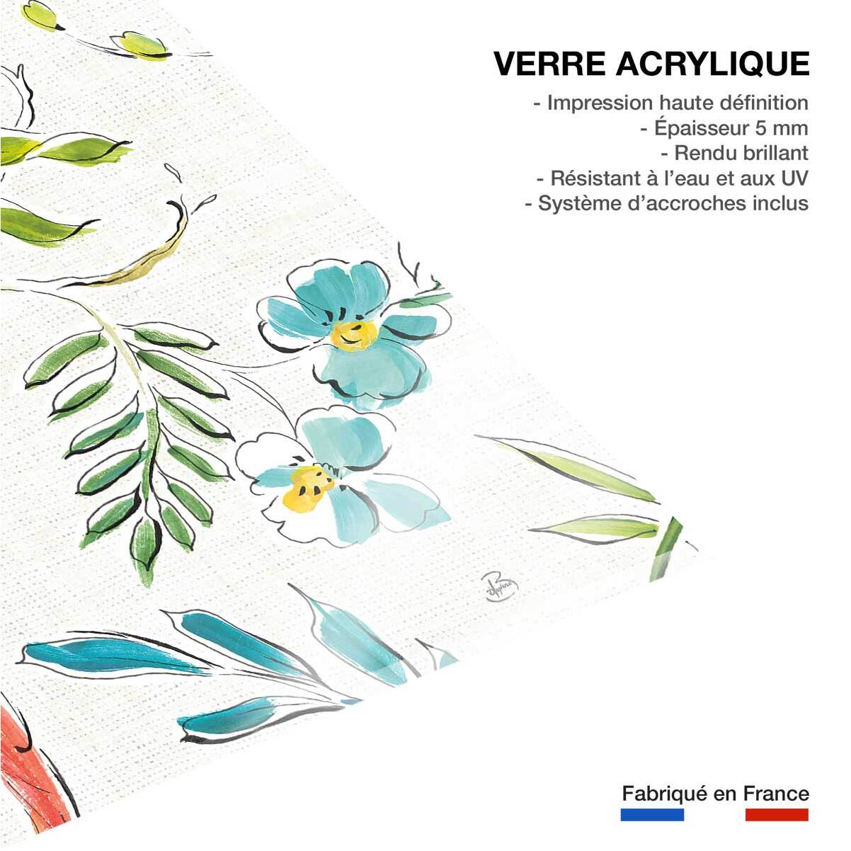 Tableau Hibiscus, orchidée et cie Tableau plexiglas