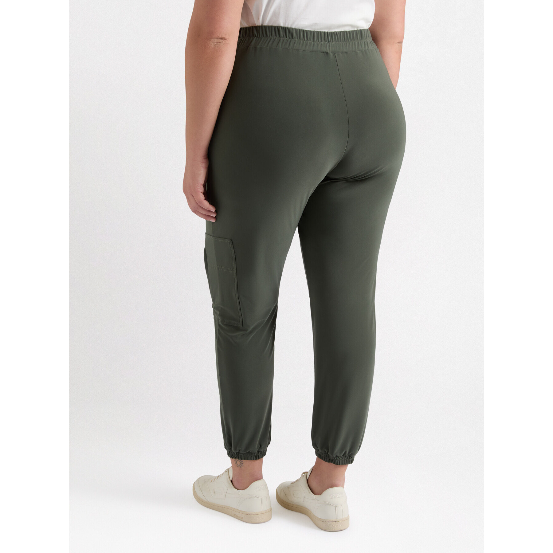 Fiorella Rubino - pantalones cargo de punto - Verde militare