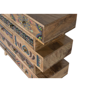 Muebles Auxiliare de Madera de Mango 65 Cm Estilo Boho Ethnic