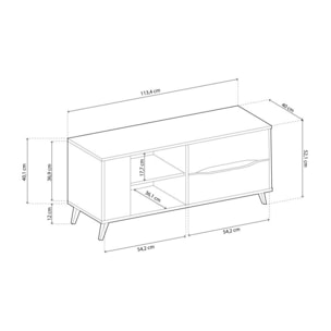 Mueble TV Lizz 110 Grayish - Antracita