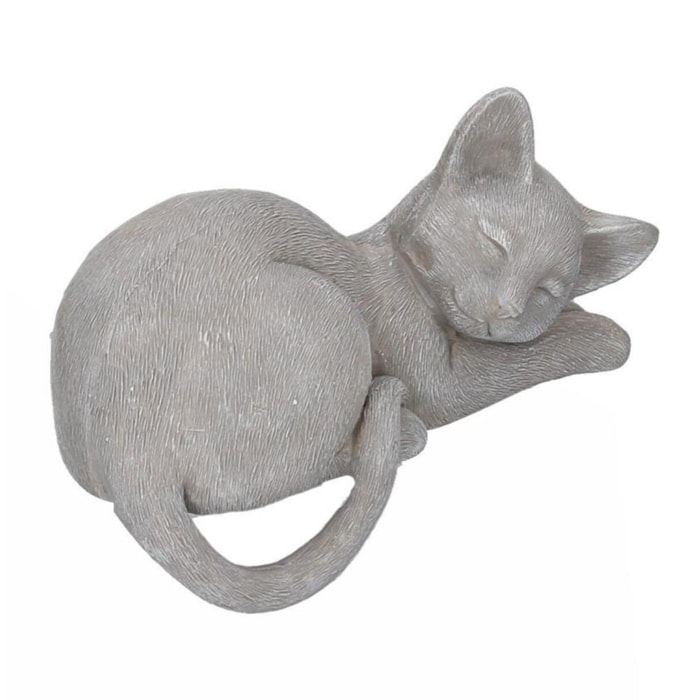 Gatto in resina grigio cm19x11,5h14,5
